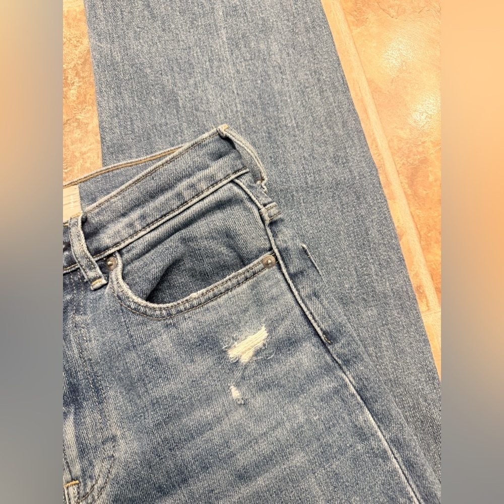 SOLD Everlane Way-High Jean Women’s 24R Distressed Raw Hem Straight Leg Denim - Picture 7 of 7